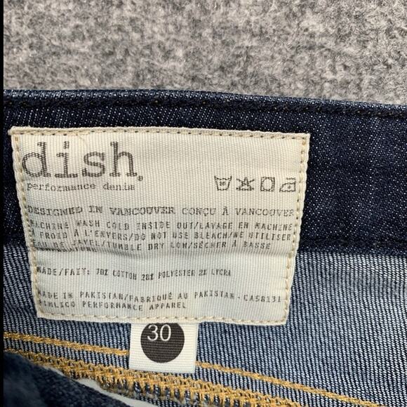 Dish Jeans Womens 30 Performance Denim Straight And Narrow Mid Rise 5 Pocket - Picture 4 of 12